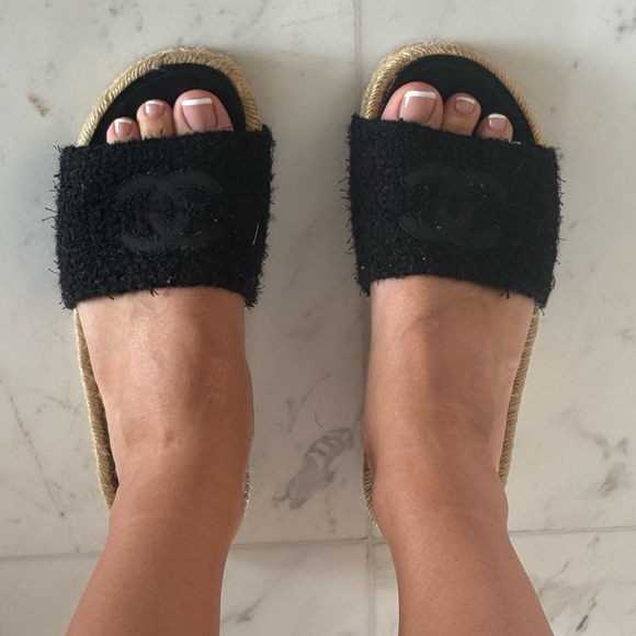 Chanel Women's Black Slide Sandals - Picture 2 of 5